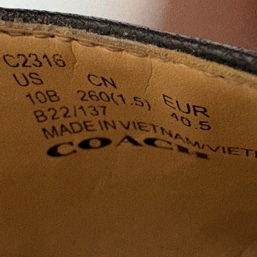 Coach Vae Leather Skimmer Flat Black Slingback Pointed Toe Size 10B - Picture 2 of 8